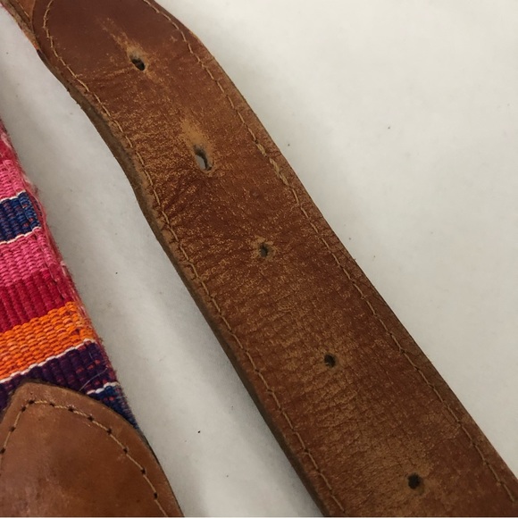 VINTAGE Sz M Artisan Handcrafted Multicolor Belt - Picture 13 of 14